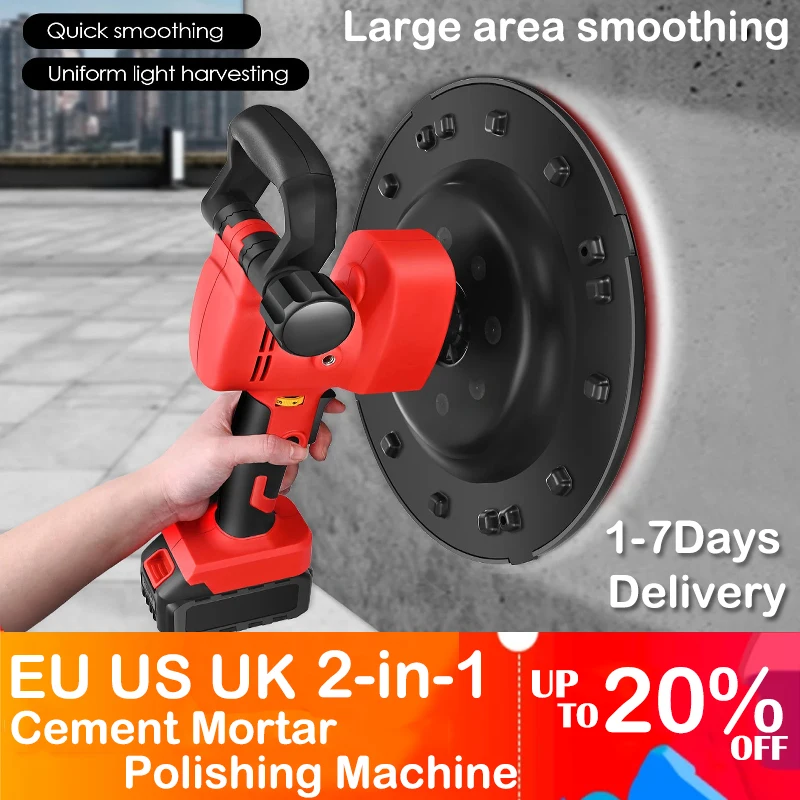 

2-in-1 machine 1-6 speed Adjustable Two-handle design Small cement mortar polishing machine automatic mixing and plastering