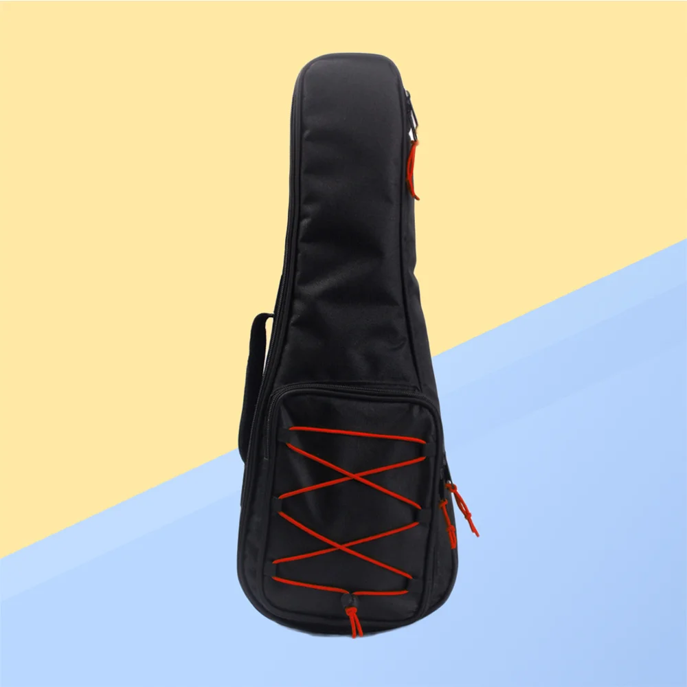 

26 Inch Durable Red Cord Guitar Padded Gig Bag Guitar Backpack Shoulder Strap (Black)