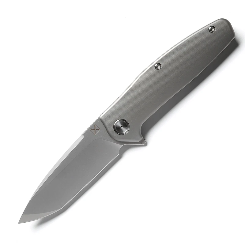DICORIA YX750 складной нож шарикоподшипник VG-10 лезвие TC4 титановая ручка Кемпинг Охота Открытый suvival Карманные Ножи EDC инструменты - Цвет: Gray