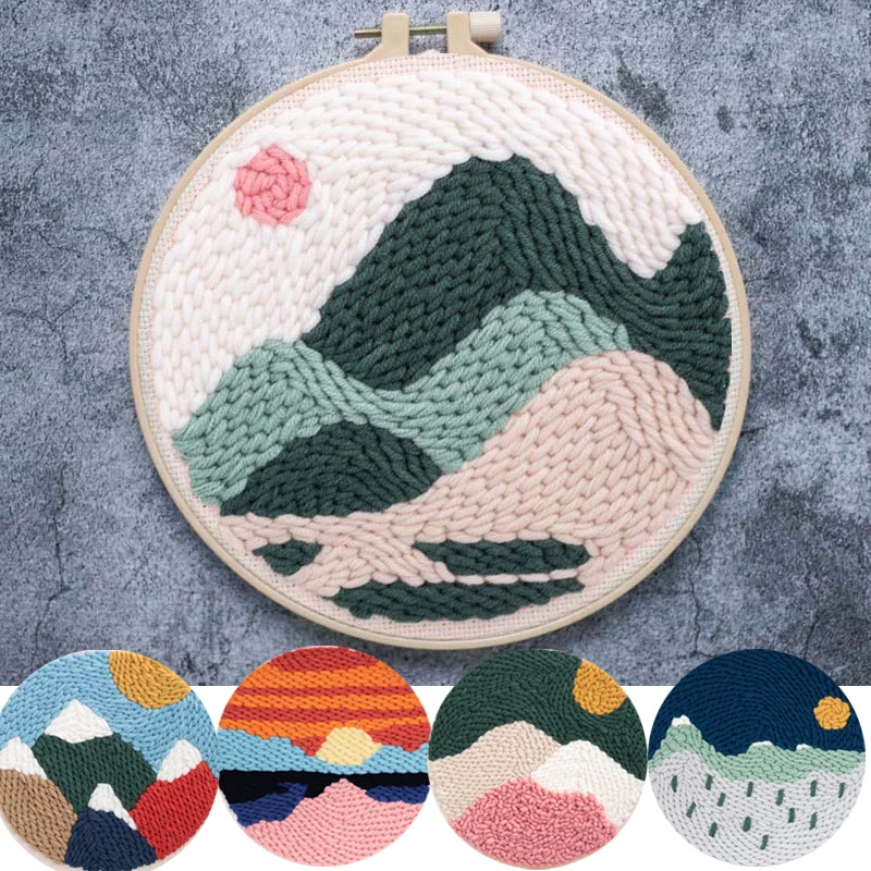 Набор для вышивки Easy DIY с волшебной иглой пейзажем принтом рукоделие начинающих