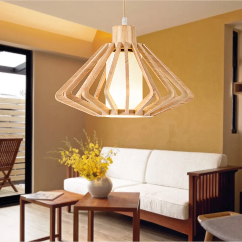 

Современная Деревянная светодиодная Подвесная лампа, декоративный светильник для гостиной, ресторана, балкона, кухонный домашний декор, подвесные лампы
