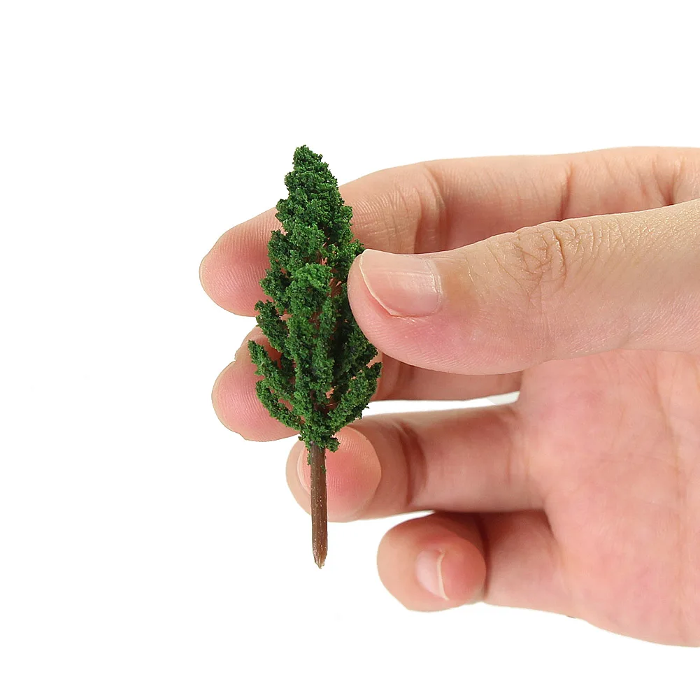 S5818 50 шт модель железная дорога миниатюрные искусственные сосны темно-зеленый