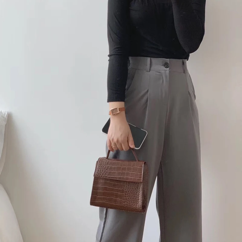 Модные женские сумки с узором из камня мини через плечо искусственной кожи