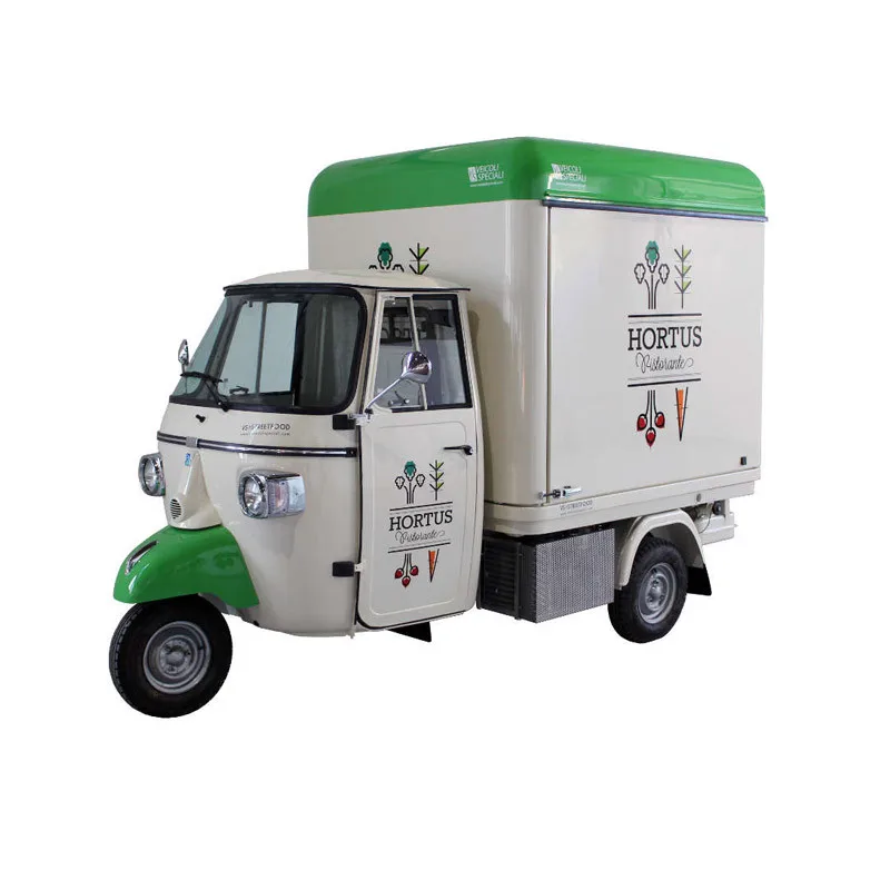 

New Design Ape Piaggio Tricycle Street Sale Beer Bar Ice Cream Truck Electric Car Food Cart Prosecco Van