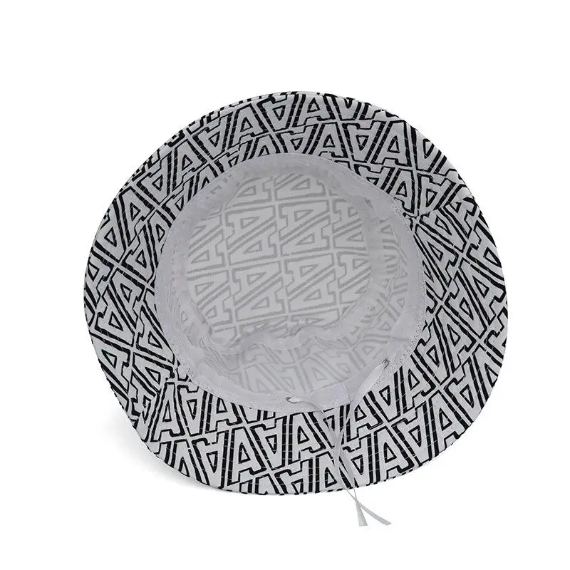 

LDSLYJR Cotton Fashion Joker Letter A Pattern Bucket Hat Fisherman Hat Outdoor Travel Hat Sun Cap Hats for Men and Women 380