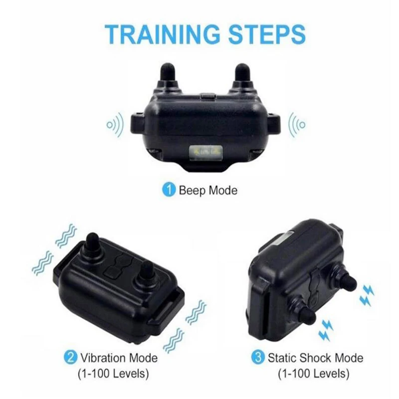 Электронный ошейник для дрессировки собак перезаряжаемый водонепроницаемый с