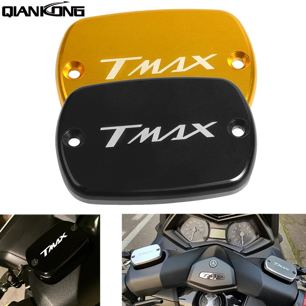 

For Yamaha Tmax-530 TMAX530 2012-2018 Tmax-500 TMAX530 2008 2009 2010 2011 1 pair Motorcycle Brake Fluid Reservoir Cap Cover