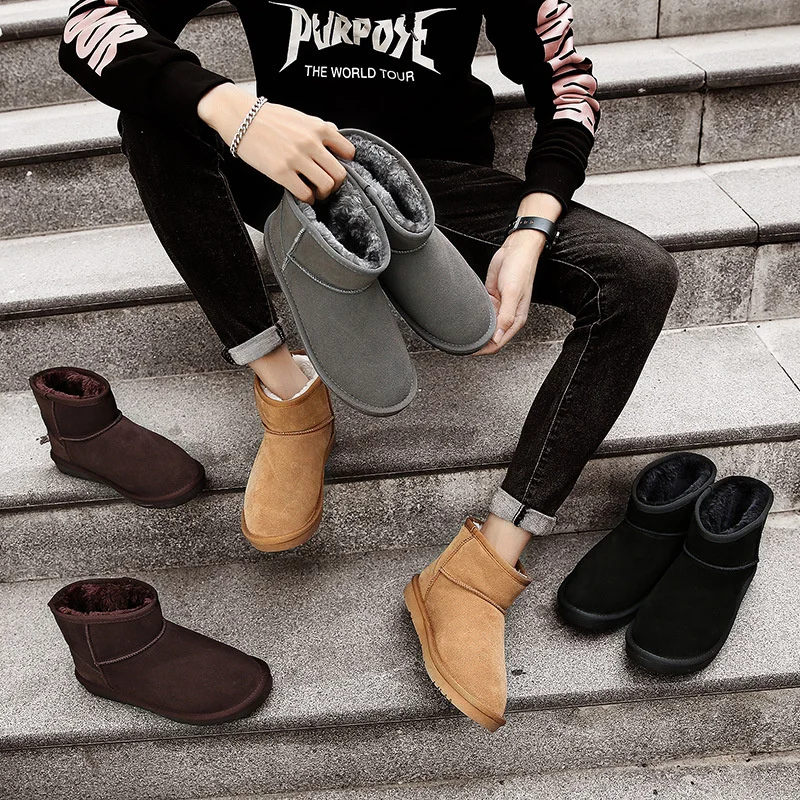 39 47 зимние ботинки Нескользящие 2019 теплые удобные мужские # NXJ5854|Зимние сапоги| |