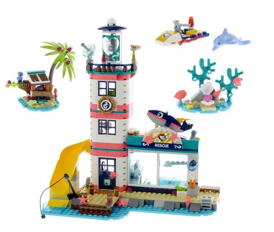 Девушки друзья Маяк спасательный центр Строительный набор блоки игрушки с