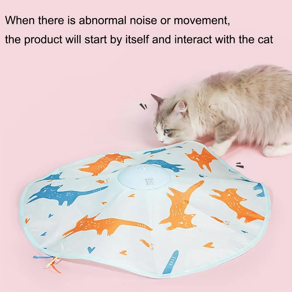 Подвижная игрушка из ткани под накидкой мышь перо автоматическая для домашних