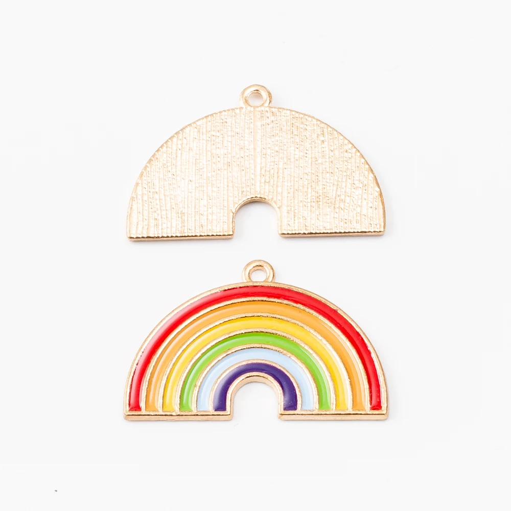 

5 шт., эмалированная Радужная Подвеска для женщин