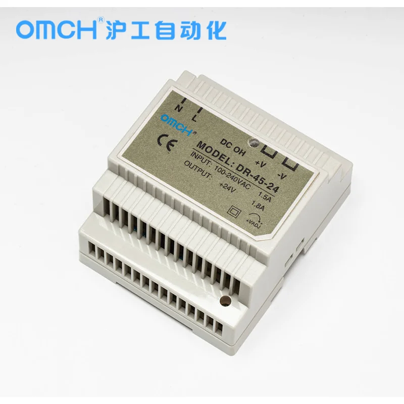 

OMCH rail mounted DC industrial transformer led switching power supply voltage stabilized DR45-12v24v output