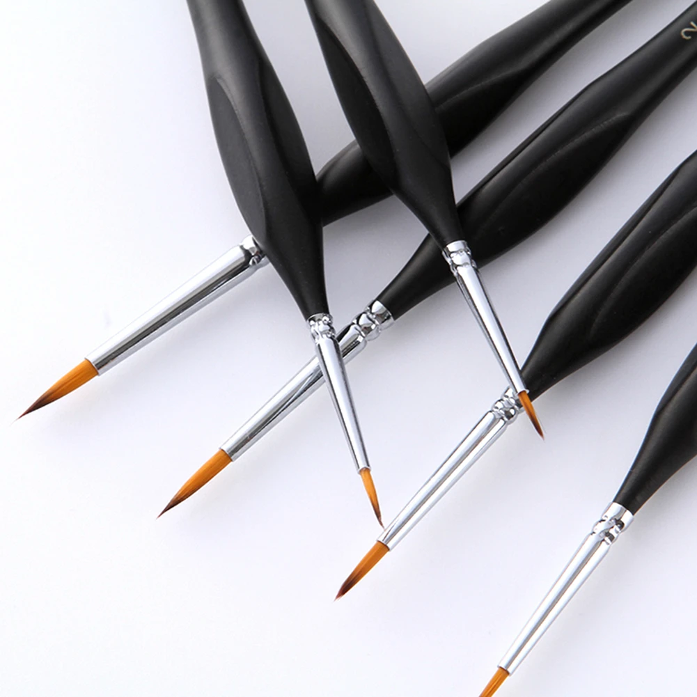 

6 Pcs Pen Nylon Wool Hook Line For Art Painting Supplies Set Watercolor Gouache Acrylics Oil Paint Brushes Triangle Pole