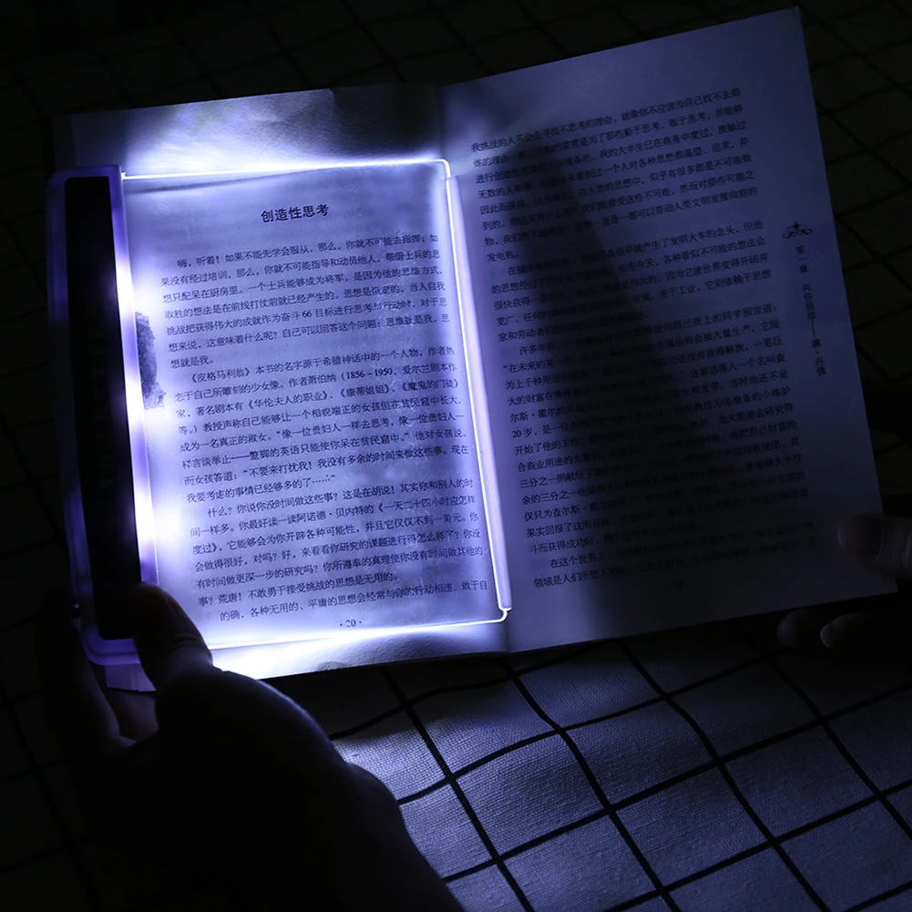 

LED Flat Night Vision Read Light Portable Bedroom Eye Protection Panel Lamp