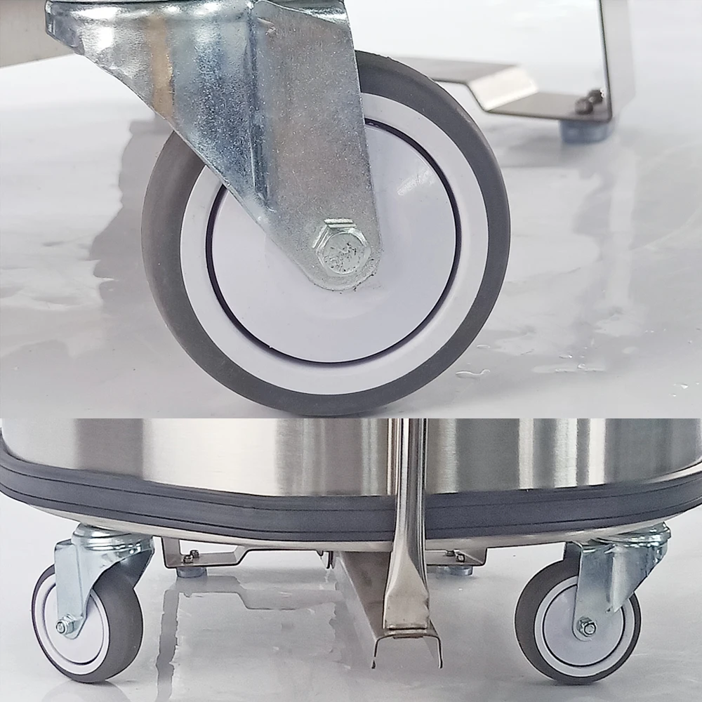 100л Коммерческая педаль мусорное ведро большой емкости из нержавеющей стали для