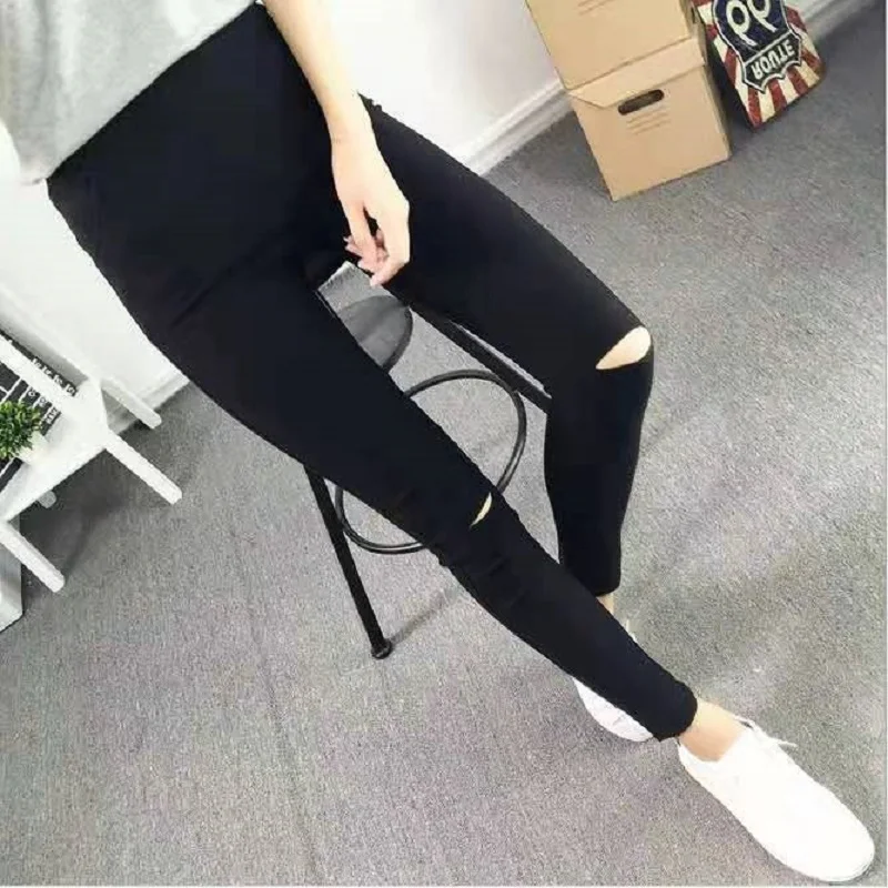 

Slim Women's Pants With Small Feet And High Waists, Casual Leggings For Spring, Large Elastic Black Pencil Pants