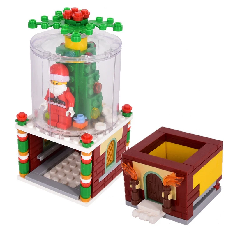 

Christmas Series Building Blocks Santa Claus Figures City House Assembled Blocks Creator Kids Educational Toys Christmas Gifts