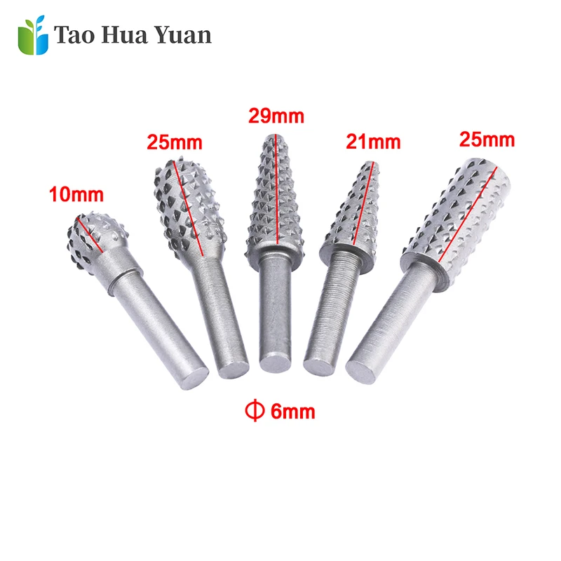 5 шт. стальные вращающиеся напильники для рашпиля хвостовик 1/4 дюйма рукоделия
