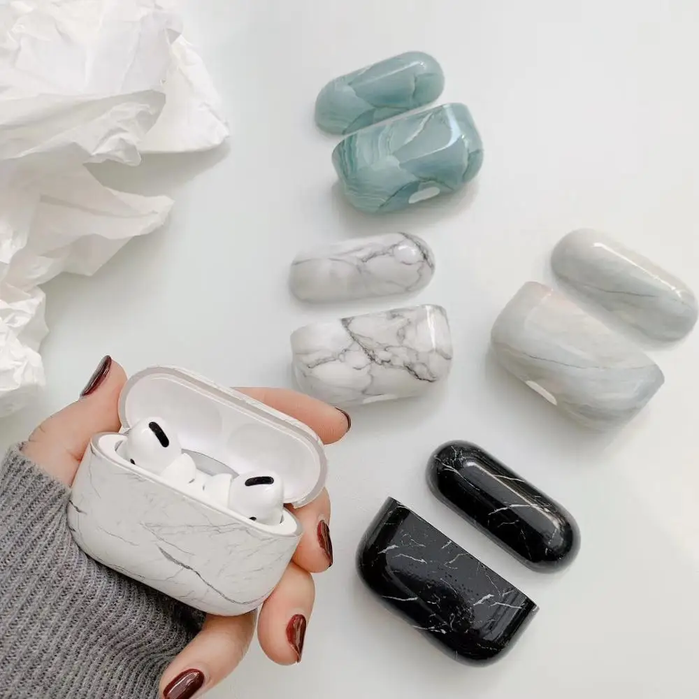 Чехол для AirPods Pro Модный Роскошный чехол наушников с мраморным цветочным узором 3