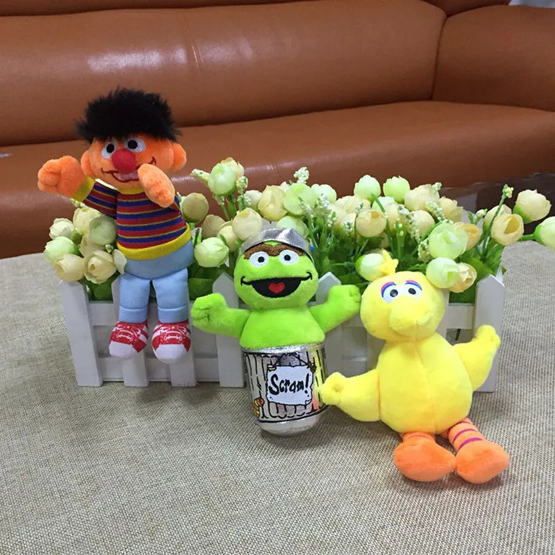 6 шт./компл. elmo Мягкие плюшевые куклы с печеньем игрушки подвеской брелок сумка