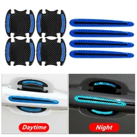 8pc car door handle bowl anti scratch protective film pvc warning reflective anti collision sticker strips