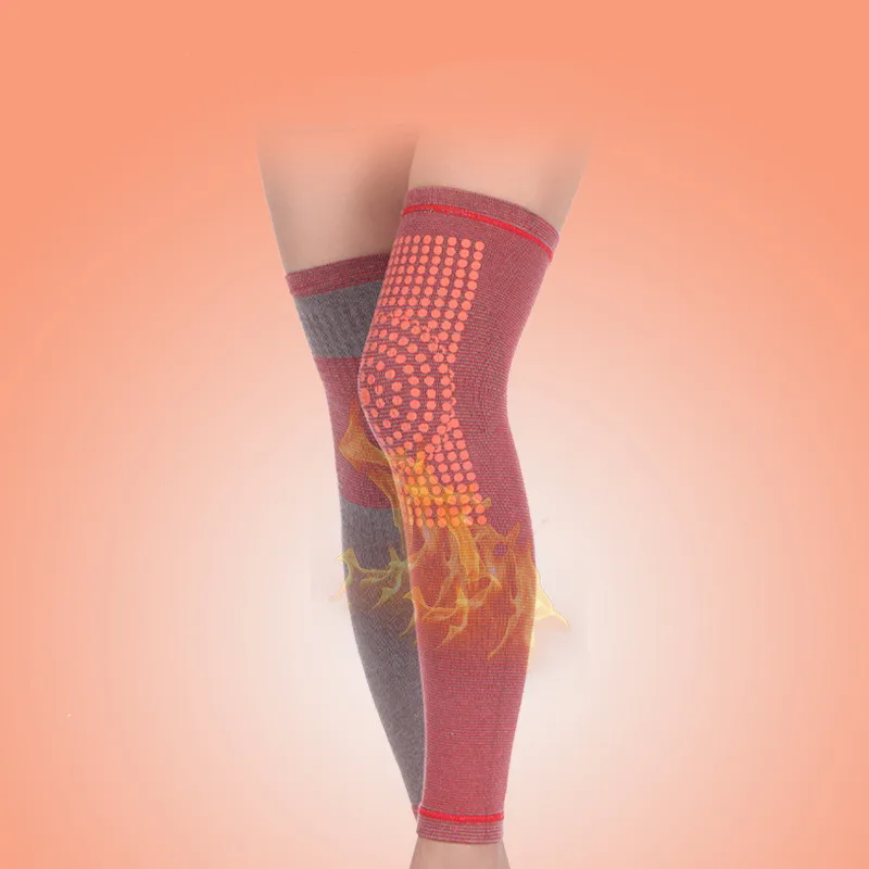 1 пара удлиненных самонагревающихся наколенников вязаные компрессионные