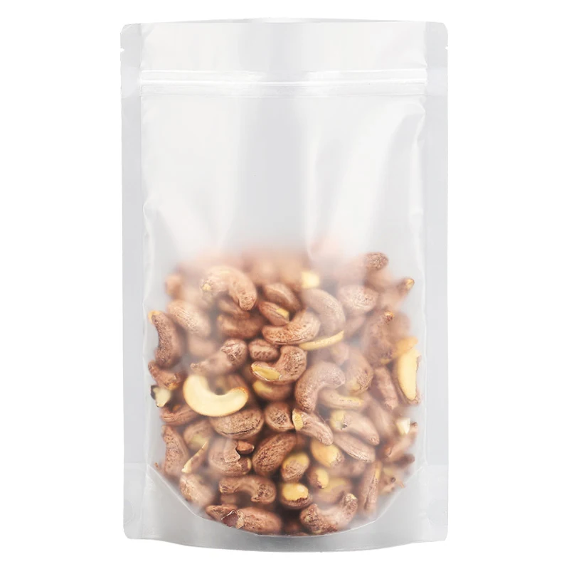 Матовый пластиковый пакет с застежкой молнией прозрачный для хранения пищевых