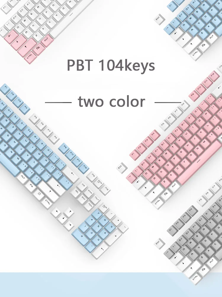 PBT Translucent Backlight Keycaps 104 Keys Mechanical Keyboard Key Cap Double Shot Key Cap For Cherry MX