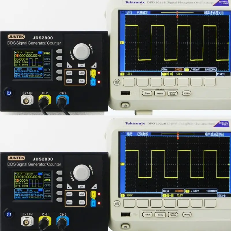 

2Channel DDS Signal Generator Counter Frequency Meter Arbitrary 15MHz JDS2800 EU