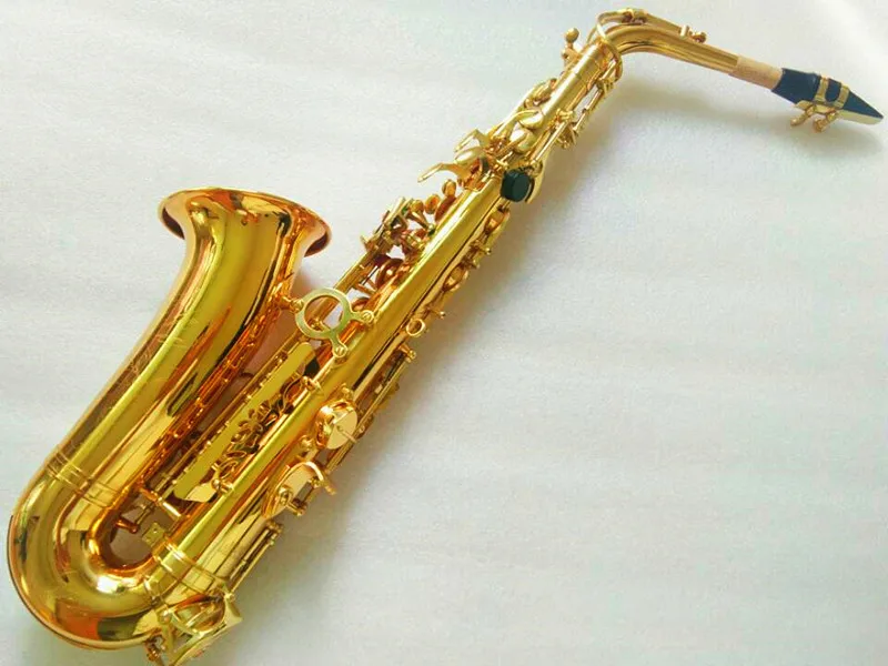 Оптовая продажа Саксофон альт с гравировкой латунь R54 режим электрофоры золотой