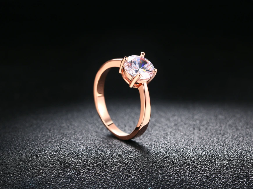 Высокое качество супер 3.5ct обручальные Серебряные Кольца цвет 10 мм сверкающий прозрачный кубический цирконий Кристалл Женское Обручальное кольцо