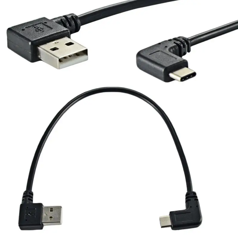 Двойной локоть Тип с портом типа C для USB-A мужской USB3.1 90 градусов левый и правый