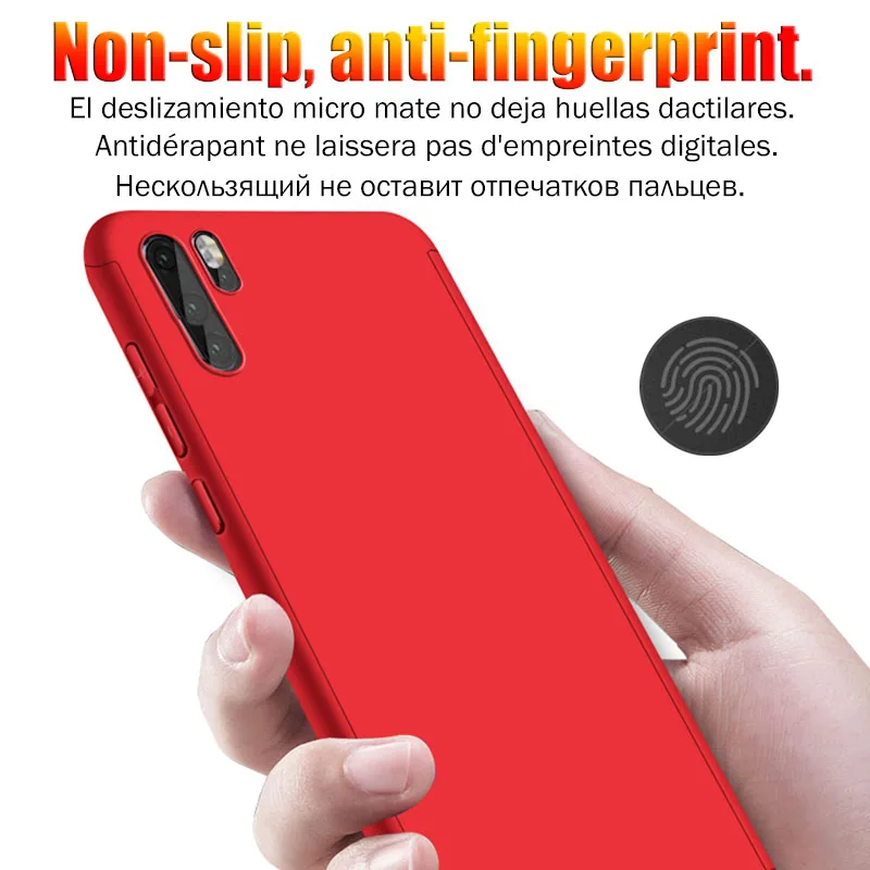 Чехол для телефона с полной защитой на 360 ° задняя крышка + пленка из закаленного