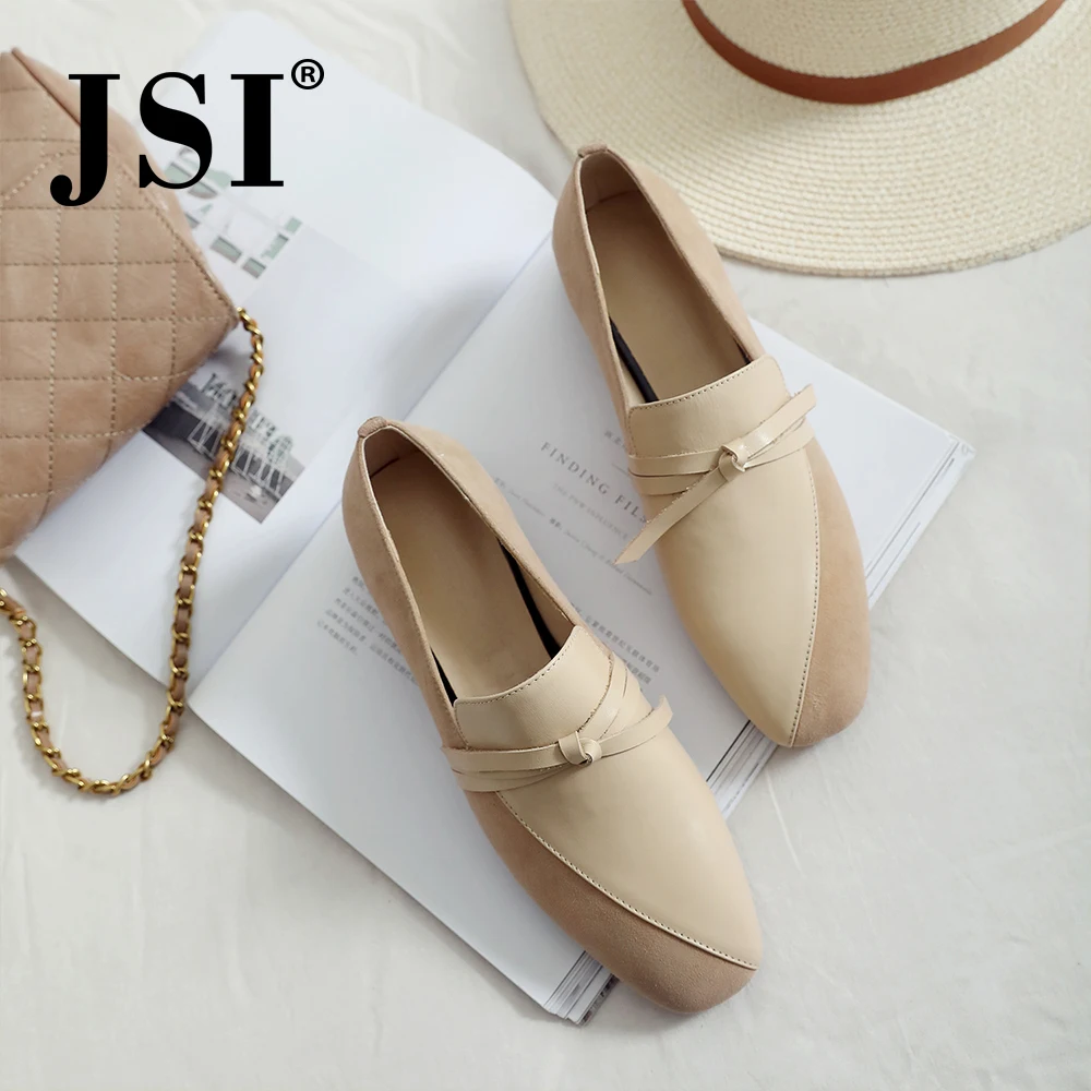 JSI/Женская обувь с квадратным носком без шнуровки из натуральной кожи Женская