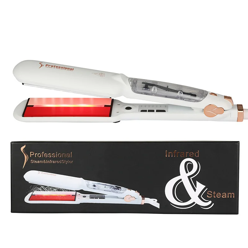 Ultrasonic Hair Straightener Infrared Steam Flat Iron Hair Care Cold Iron Recover Hair Smoothly Hair Treatment Straightener