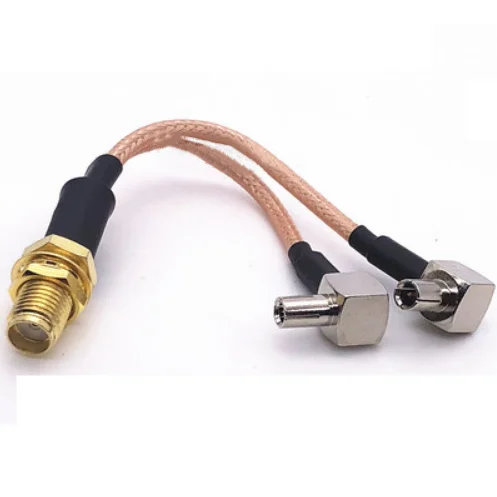 

New SMA Female to 2 x TS9 Male Plug Adapter RG316 Pigtail Y Type Splitter Combiner RF Coaxial Extension Jumper