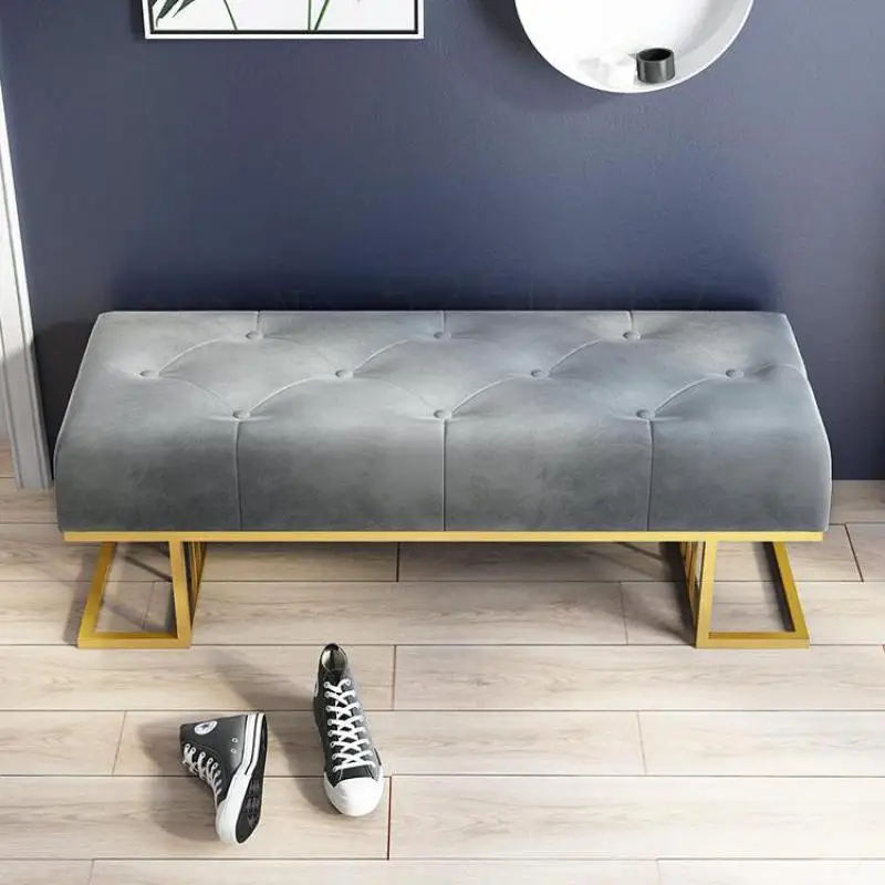 Скандинавский креативный стул из кованого железа для смены обуви магазина