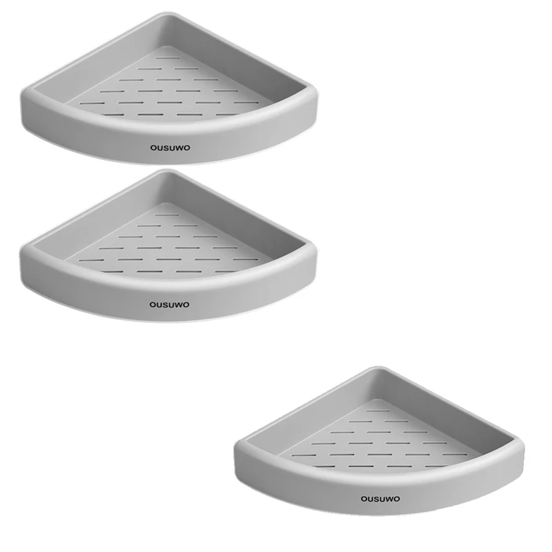 

OUSUWO Toilet Bathroom Shelves Wall Mounting Free Punch Toilet Corner Toilet Bathing and Washing Table