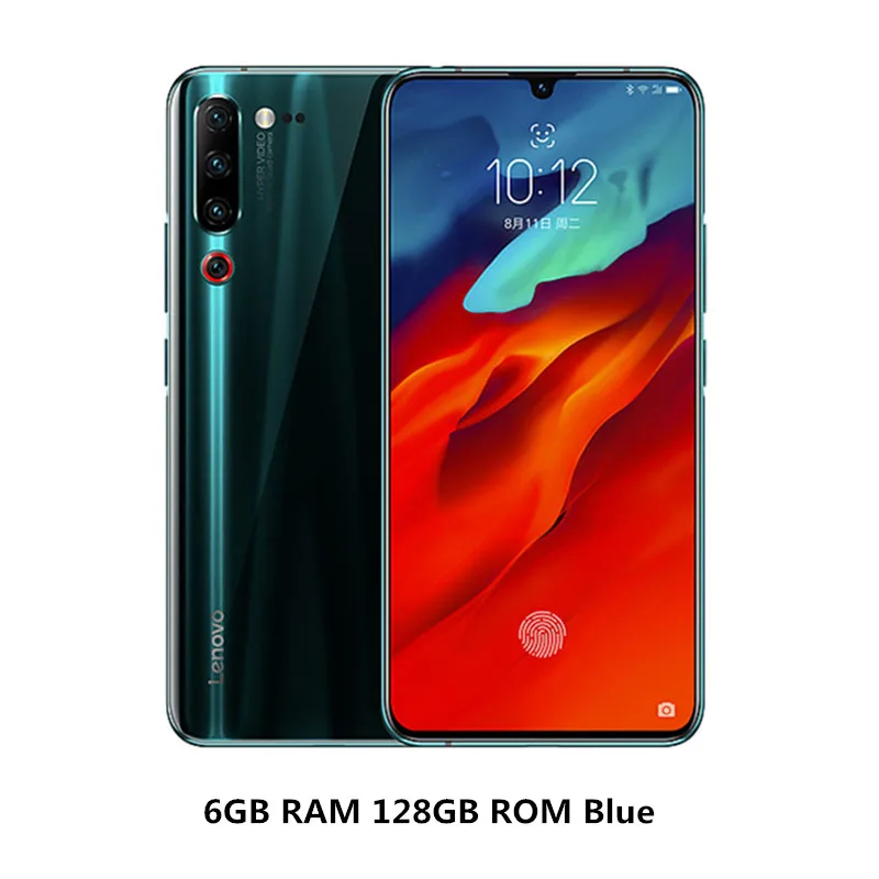 Lenovo Z6 Pro, 6 ГБ/8 ГБ ОЗУ, 128 Гб/256 Гб ПЗУ, Android 9, Snapdragon 855, глобальная ПЗУ, 6,39 дюймов, отпечаток пальца, задняя камера, 48мп, четырехъядерный телефон - Цвет: 6GB 128GB Blue