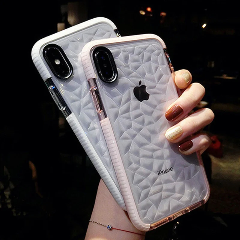 

Hybrid Shockproof Clear Diamond Soft Silicone Case Cover For iPhone 6 6S Plus 7 8 Plus X XS XR XS MAX