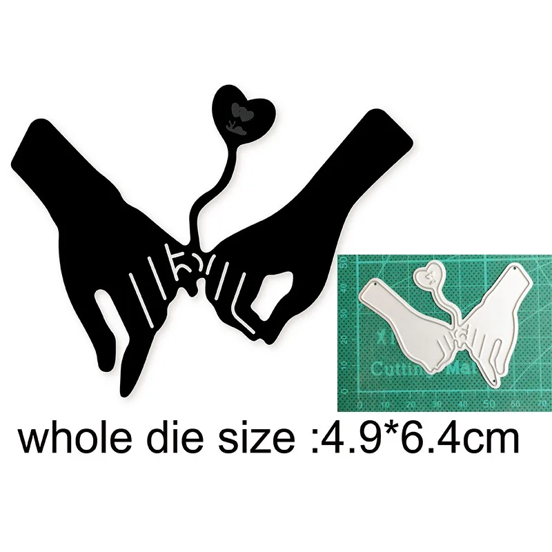 

Craft dies metal cutting dies cut die mold couple hand heart decoration Scrapbooking paper knife mould blade punch stencils dies