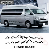 1set mountain graphics vinyl decals for toyota hiace car styling door side skirt sticker auto body decor stripes