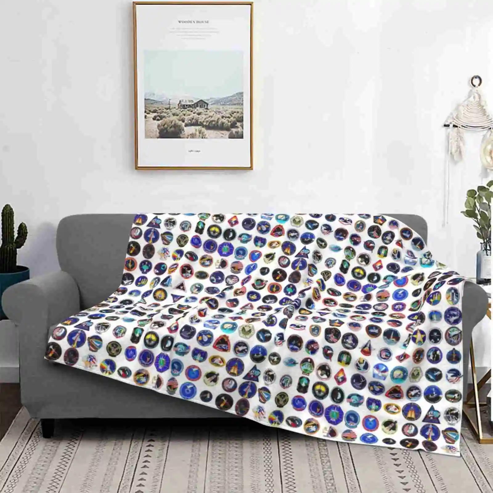 

Al Shuttle Patchs Shaggy Throw Soft Blanket Sofa/Bed/Travel Love Gifts Space Shuttle Space Spaceman Spacewomen Launch Space