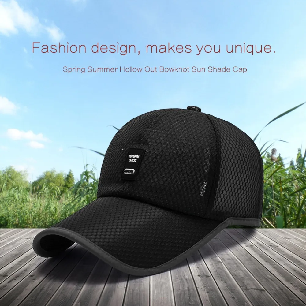 Удобная летняя мужская Кепка из полиэфирного волокна однотонная сетчатая ткань