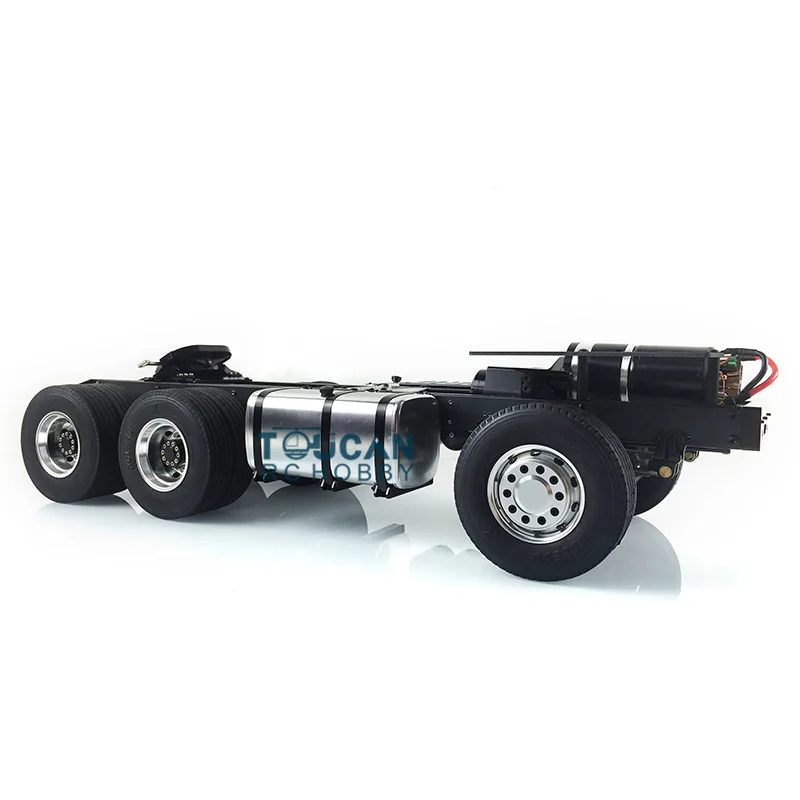 LESU 1/14 RC MAN 6*4 Металлический шасси Тягач Модель автомобиля W/двигатель 3 оси Tmy TH02013