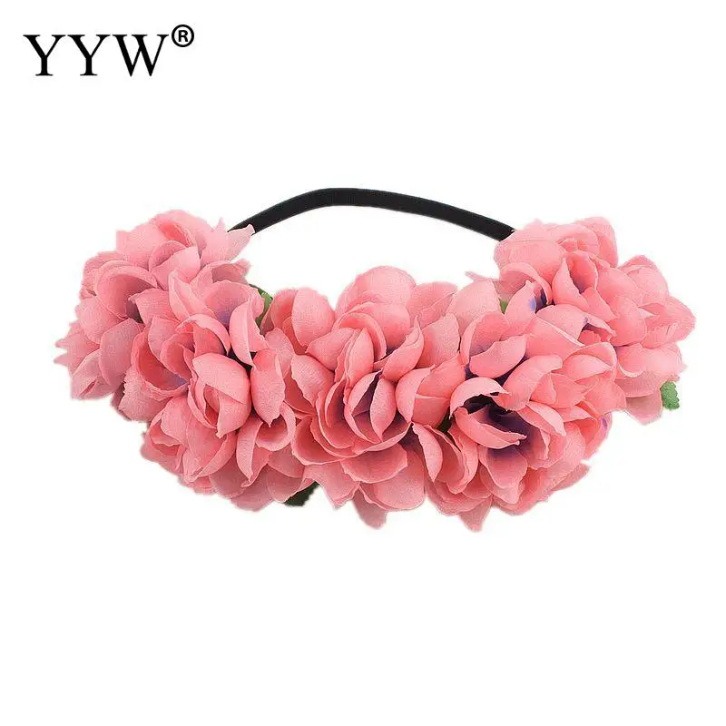 Женский цветочный обруч для волос Свадебный венок с искусственными цветами