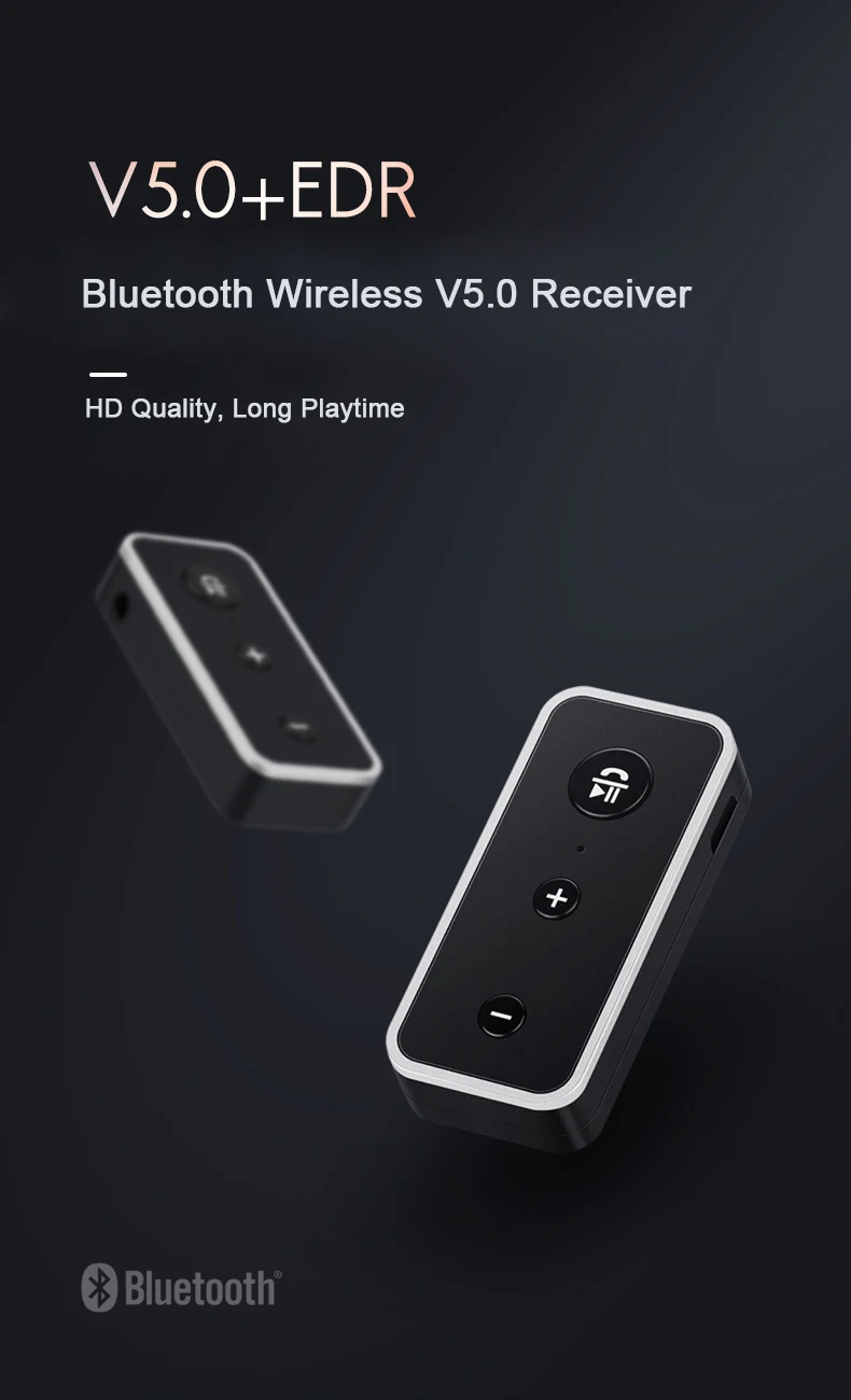 Bluetooth 5,0 приемник автомобильный комплект стерео музыка 3,5 мм AUX аудио беспроводной громкой связи адаптер для наушников динамик с микрофоном Z2