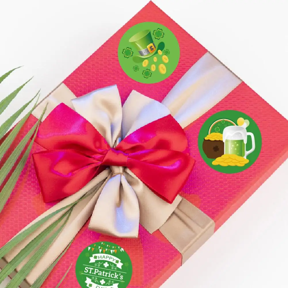Irish Day Зеленый Клевер флаг пиво шляпа Стикеры для празднования Дня Святого