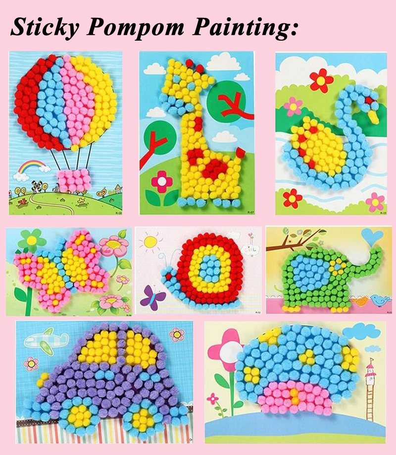 3Pcs/lot Children's Handicraft Toy Cartoon Diamond Paste Painting Button Creative Hand Made LXX | Игрушки и хобби