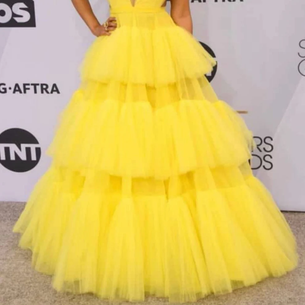 

2020 Hot Ball Gown Tulle Prom Skirts Tiered Tutu Women Evening Party Skirt Chic Maxi Long Skirt Zipper Waist Faldas Saia